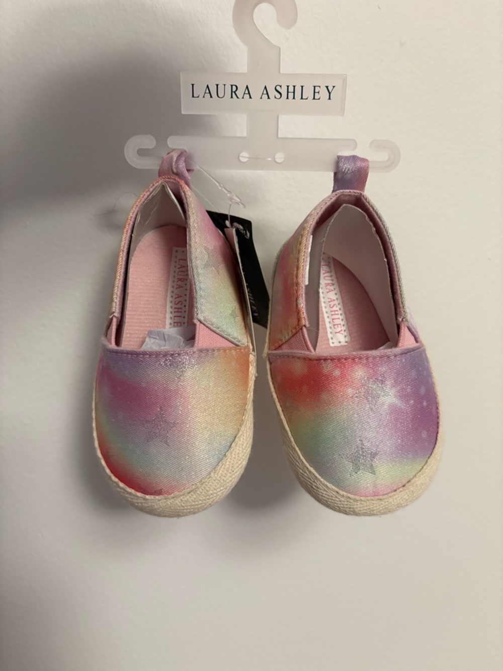 Laura Ashley Baby Pastel Rainbow Slip-On Soft Sole Shoe